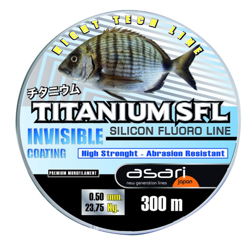 Monofilamento Asari TITANIUM SFL (Invisible Coating) - 300 MTS